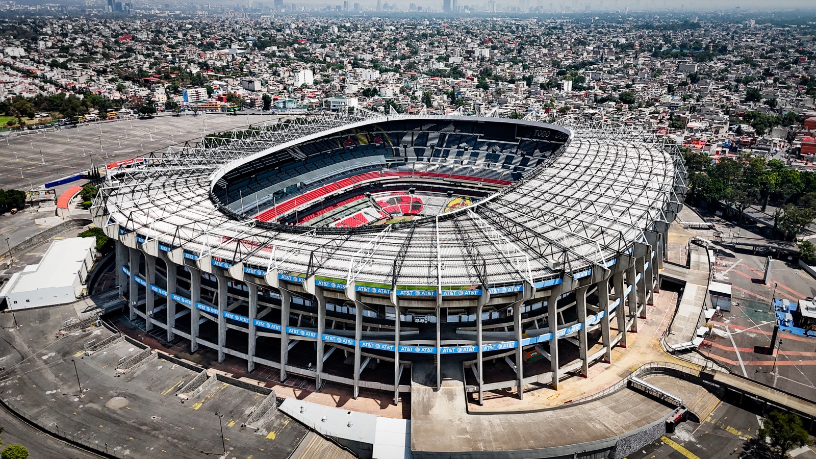 Vista aérea del Estadio Azteca de Ciudad de México