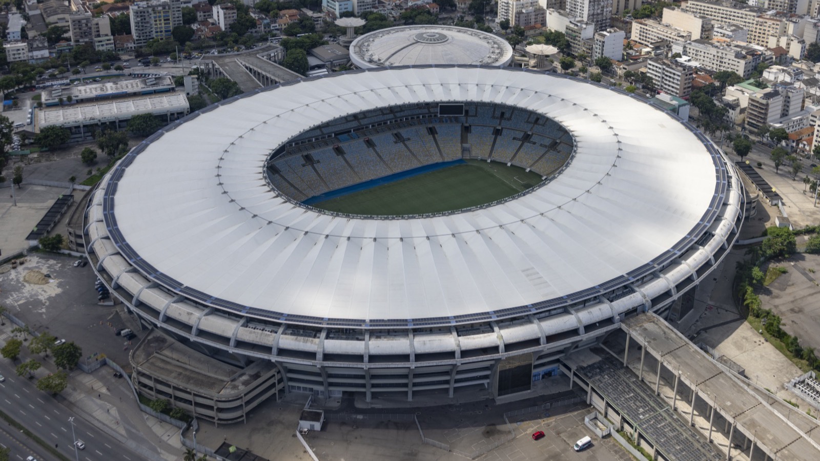 Vista aérea del estadio Maracaná de Río de Janeiro en la actualidad