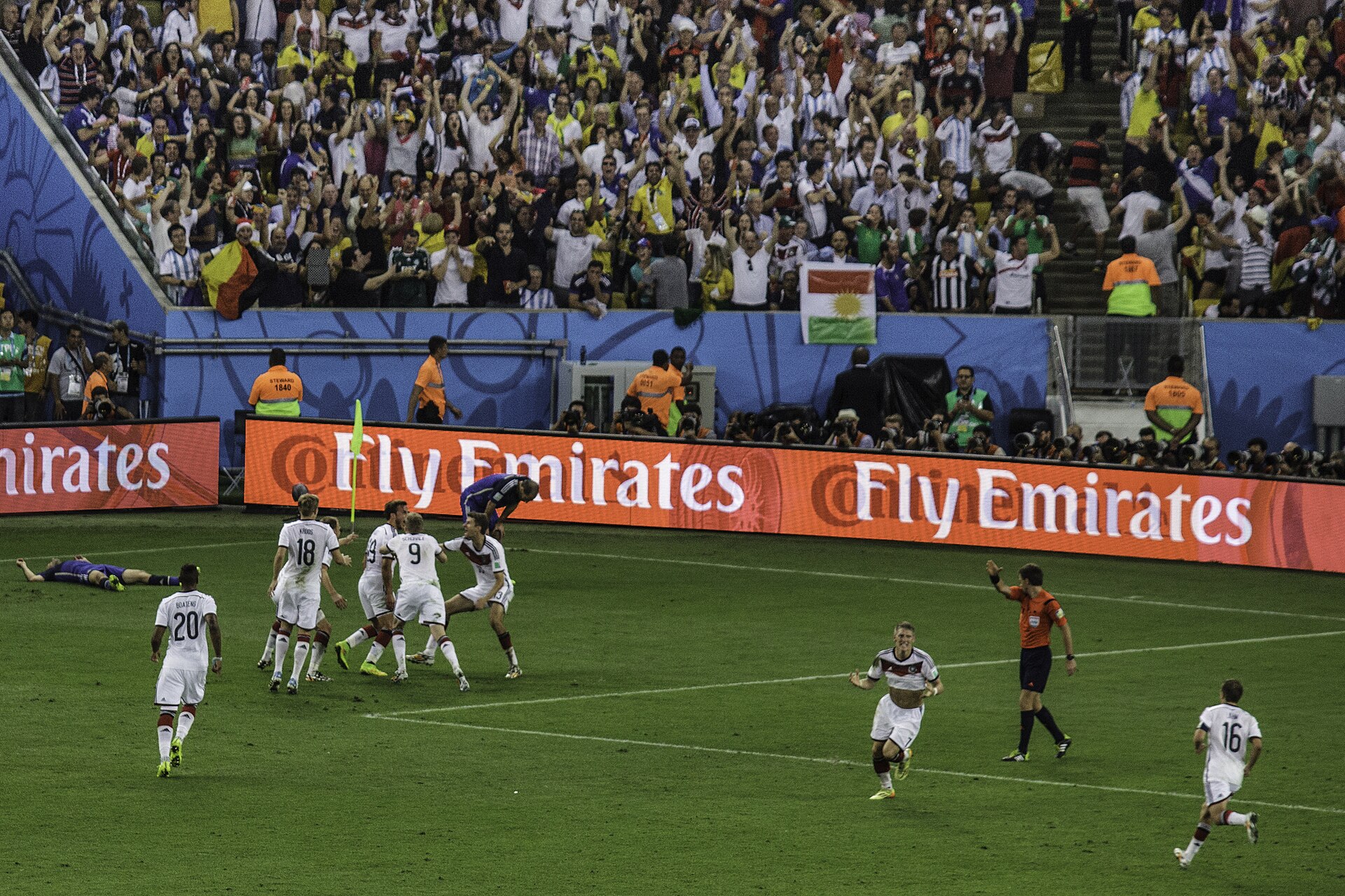 Mario Götze celebra su gol en la final del Mundial de 2014